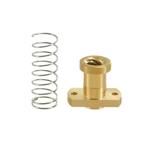 Schrittschraube T8 Anti-Backlash-Mutter, trapezförmige Leitspindel-Entfernungsspaltmutter, 2 mm Steigung, 2 mm, 4 mm, 8 mm, T8 Leitspindel-Stangenflansch, Messingmutter Gewindeblock(Pitch 2mm Lead 4mm von MIAOSHE
