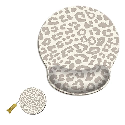 Ergonomisches Mauspad mit Gel-Handgelenkauflage, Leopardenmuster, rutschfeste Gummiunterseite, Handgelenkauflage für Zuhause, Büro, Laptop, einfaches Tippen und Schmerzlinderung Ergonomisches Mauspad mit Gel-Handgelenkauflage, Leopardenmuster, rutschfeste Gummiunterseite, Handgelenkauflage für Zuhause, Büro, Laptop, einfaches Tippen und Schmerzlinderung von MIBITRI
