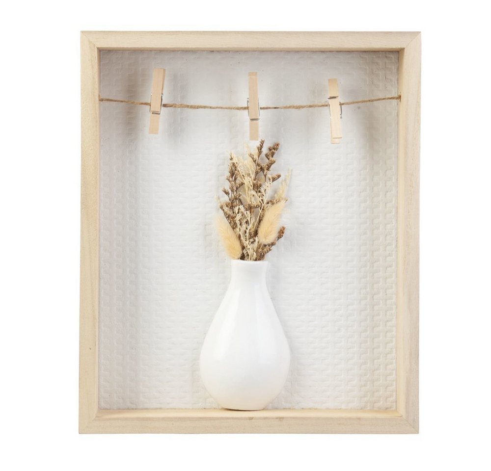 MICA 3D-Wandbild - Vase mit Trockenblumen - aus Holz und Keramik - ca. 24,5 Wandhalterung MICA 3D-Wandbild - Vase mit Trockenblumen - aus Holz und Keramik - ca. 24,5 Wandhalterung von MICA