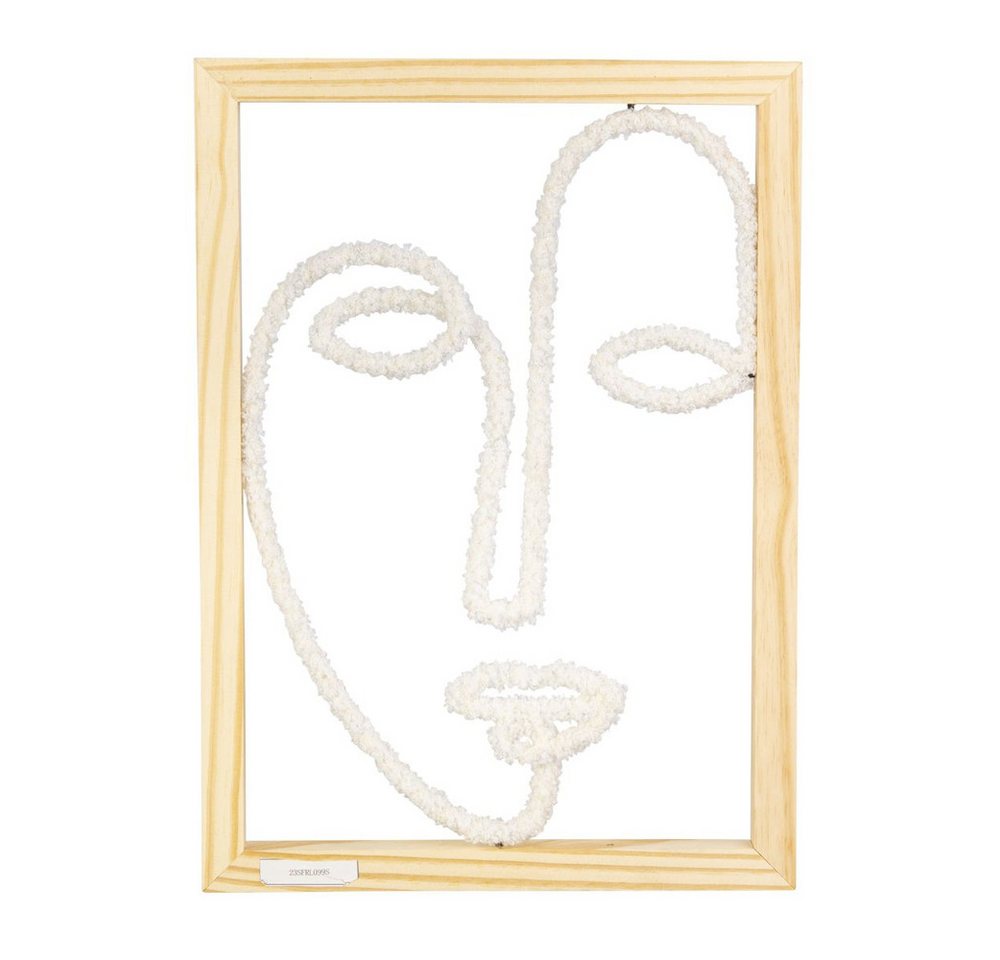MICA Wandbild - Gesicht - weiß/braun - ca. 29 x 2 x 40 cm Wandhalterung MICA Wandbild - Gesicht - weiß/braun - ca. 29 x 2 x 40 cm Wandhalterung von MICA