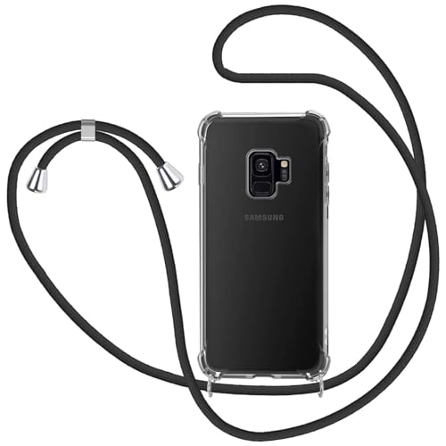 MICASE Handykette Hülle Samsung Galaxy S9, Necklace Hülle mit Kordel Transparent Silikon Handyhülle mit Kordel zum Umhängen Schutzhülle mit Band in Schwarz MICASE Handykette Hülle Samsung Galaxy S9, Necklace Hülle mit Kordel Transparent Silikon Handyhülle mit Kordel zum Umhängen Schutzhülle mit Band in Schwarz von MICASE
