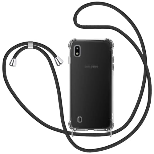 MICASE Handykette Hülle für Samsung Galaxy A10, Necklace Hülle mit Kordel Transparent Silikon Handyhülle mit Kordel zum Umhängen Schutzhülle mit Band in Schwarz MICASE Handykette Hülle für Samsung Galaxy A10, Necklace Hülle mit Kordel Transparent Silikon Handyhülle mit Kordel zum Umhängen Schutzhülle mit Band in Schwarz von MICASE