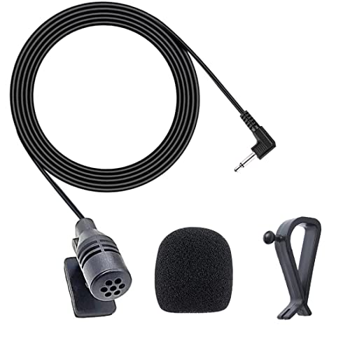 MICMXMO 2,5 mm Auto Mikrofon Externe Mikrofon Montage für Pioneer Mic Externes Mic Ersatz für Mikrofon Autoradio Auto Fahrzeug Haupteinheit Bluetooth Audio Stereo GPS DVD,3M Kabel, Plug and Play von MICMXMO