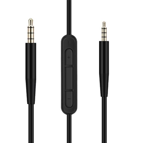 MICMXMO Ersatz AudioKabel kompatibel mit Bose QC25 QC35 QC45, AKG Y55 Y50 Y45BT,JBL E45BT Kopfhörer, 2,5mm auf 3,5mm Stecker Volumen Steuerung Kabel Männlicher Stereokabel für Smartphone, 1,5 m von MICMXMO