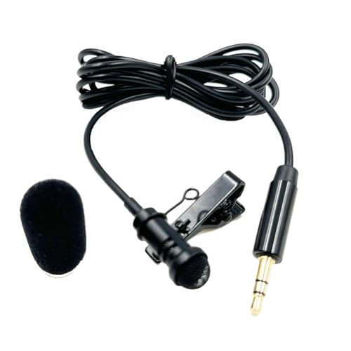 MICMXMO Lavalier Lapel Ersatz Mikrofon 3.5mm für Rode Wireless GO 2 / II & DJI Mic Transmitter Omnidirectional Condenser Ersatz Lapel Mic Perfekt für YouTube,Interview, Podcast, Diktat usw, 1.5M von MICMXMO