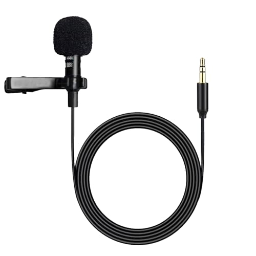 MICMXMO Lavalier Lapel Ersatz Mikrofon 3.5mm für Rode Wireless GO 2 / II & DJI Mic Transmitter Omnidirectional Condenser Ersatz Lapel Mic Perfekt für YouTube,Interview, Podcast, Diktat usw, 1.5M von MICMXMO