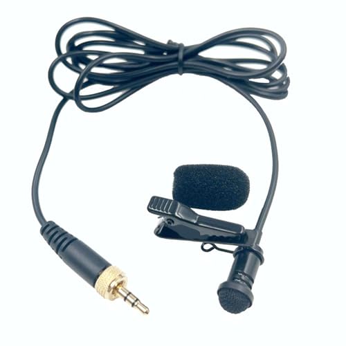 MICMXMO Lavalier Lapel Mikrofon 3.5mm für Sennheiser Wireless System Bodypack Transmitter Unidirektional Kondensator Lapel Mic Perfekt für YouTube,Interview, Podcast,1.5M von MICMXMO
