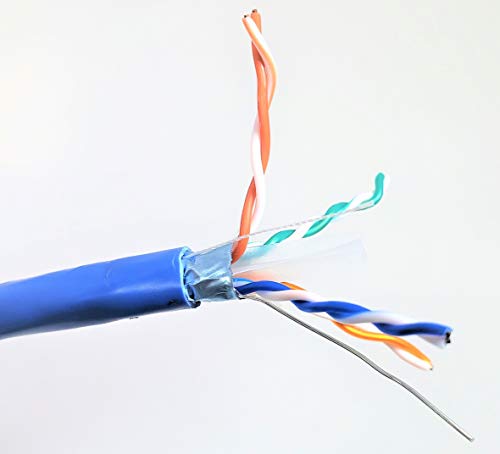 Micro Connectors TR4-560BLOU-250 Ethernet-Kabel (Cat 6, solides STP, 23 AWG), Blau von MICRO CONNECTORS