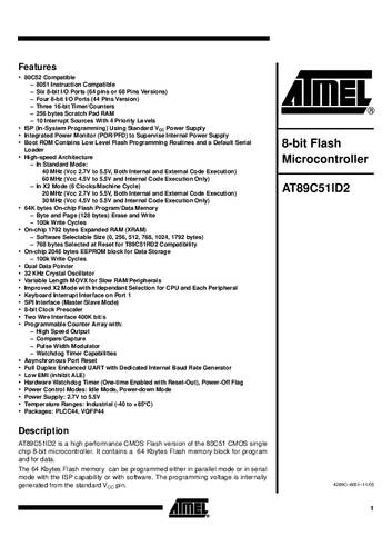 Microchip Technology Embedded-Mikrocontroller TQFP-44 8-Bit 60MHz Anzahl I/O 34 Tray von MICROCHIP TECHNOLOGY