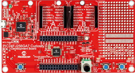 DM240016 - PIC24FJ256GA7 Curiosity-Entwicklungsboard (DM240016) von MICROCHIP