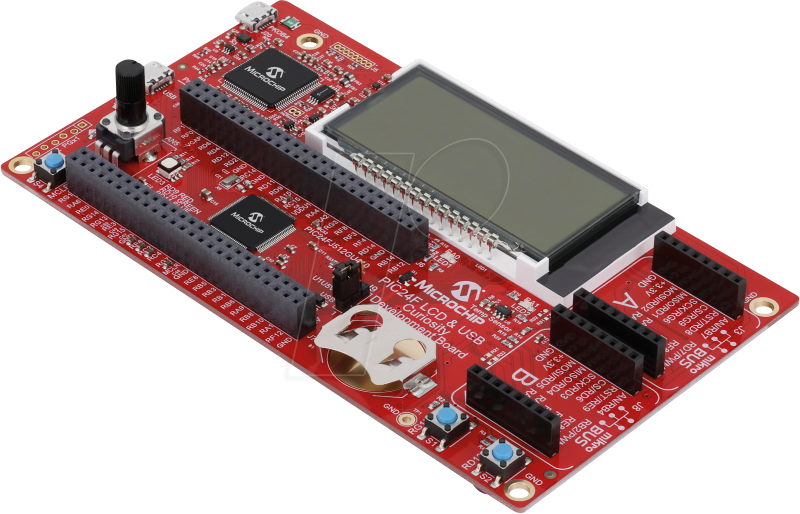 DM240018 - 16-bit PIC24F LCD + USB Curiosity (DM240018) Entwicklungsboard von MICROCHIP