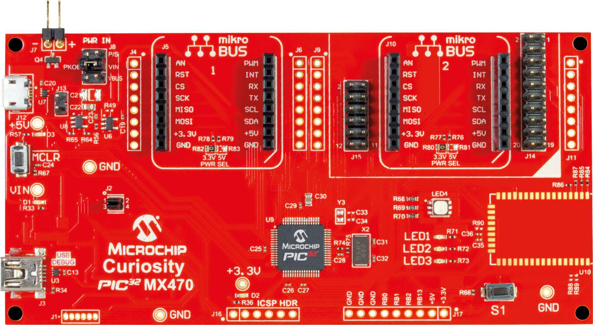 DM320103 - 32-bit Curiosity PIC32MX470 Entwicklungsboard (DM320103) von MICROCHIP