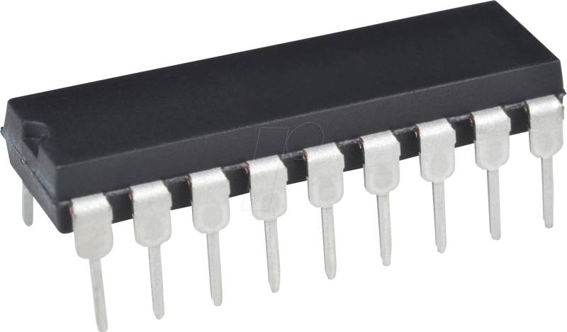 PIC 16F88-I/P - MCU, PICmicro, 7 KB, 20 MHz, DIL-18 von MICROCHIP