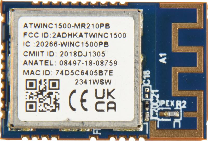 WINC1500MR210PB1 - IoT Modul, 802.11 b/g/n, 4 MB, PCB-Antenne von MICROCHIP