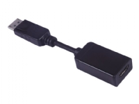 MICROCONNECT Adapter Displayport-Stecker auf HDMI-Buchse, Länge 10 cm, Farbe: schwarz von MICROCONNECT