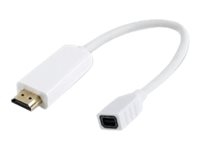 Microconnect HDMMDP, 0,1 m, HDMI Typ A (Standard), Mini DisplayPort, Männlich, Weiblich, Gerade von MICROCONNECT