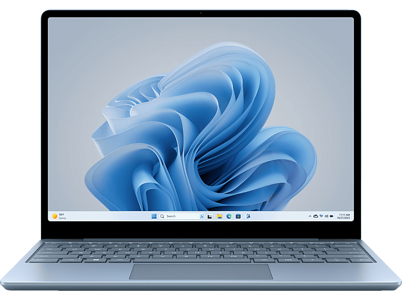 MICROSOFT Surface Laptop Go 3, Notebook, mit 12,45 Zoll Display Touchscreen, Intel® Core™ i5,i5-1235U Prozessor, 16 GB RAM, 256 SSD, Iris® Xe, Eisblau, Windows 11 Home (64 Bit) von MICROSOFT