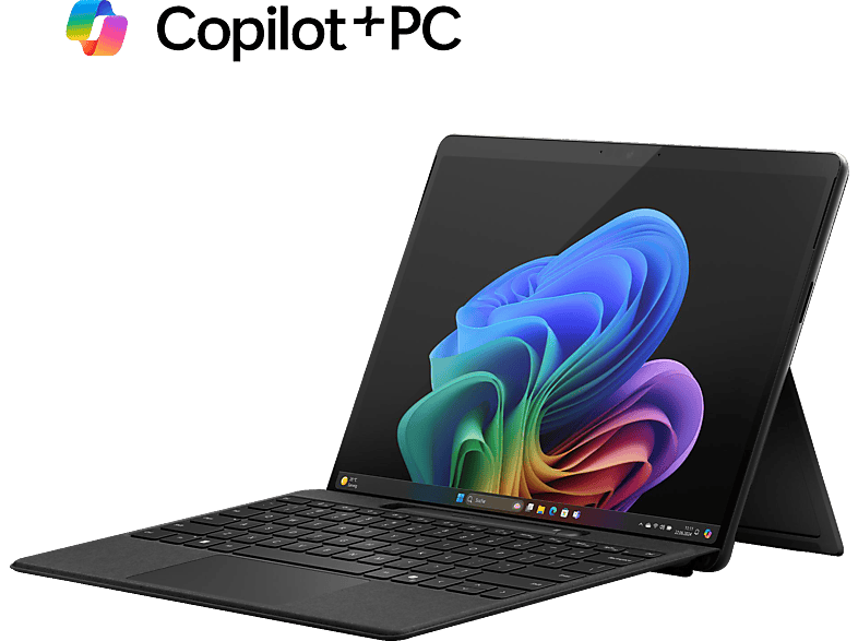 MICROSOFT Surface Pro, Copilot+ PC, 11. Edition, Convertible, mit 13 Zoll Display, Qualcomm Snapdragon X Plus X1P-64-100 Prozessor, 16 GB RAM, 512 SSD, Adreno™ Onboard Graphics, Schwarz, Windows 11 Home von MICROSOFT