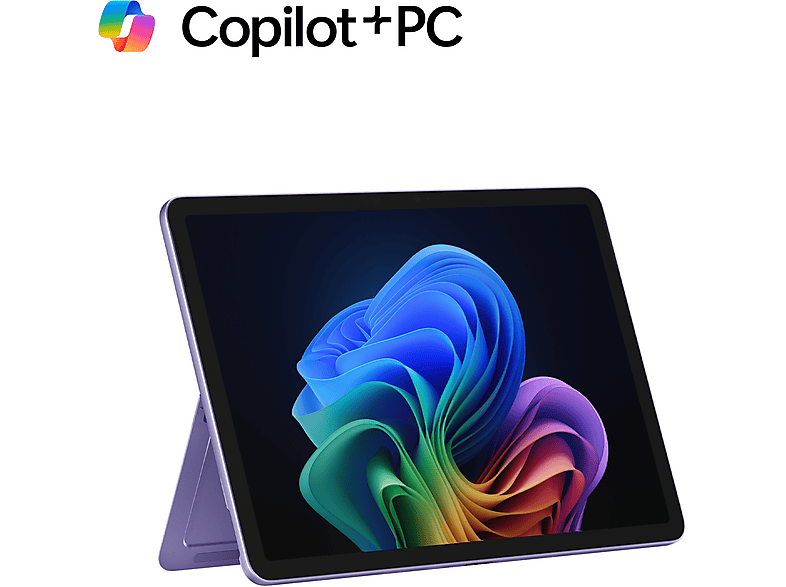 MICROSOFT Surface Pro, Copilot+ PC, Neuestes Modell, 1. Edition, Tablet Convertible, mit 12 Zoll Display Touchscreen, Qualcomm Snapdragon X Plus, 16 GB RAM, 512 SSD, Adreno™ Onboard Graphics, Violett, Windows 11 Home von MICROSOFT