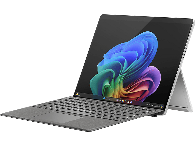 MICROSOFT Surface Pro (Netzteil separat erhältlich), Copilot+ PC, Convertible, mit 13 Zoll Display Touchscreen, Qualcomm Snapdragon X Elite, 16 GB RAM, 1 TB SSD, Adreno™ Onboard Graphics, Platin, Windows 11 Home von MICROSOFT