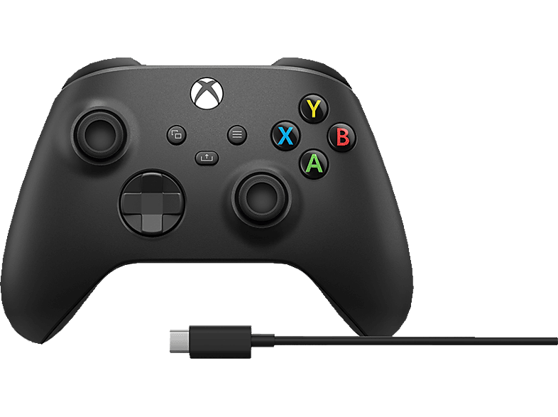 MICROSOFT Wireless Controller + USB C Kabel Schwarz für PC, Xbox One, Series S, X von MICROSOFT