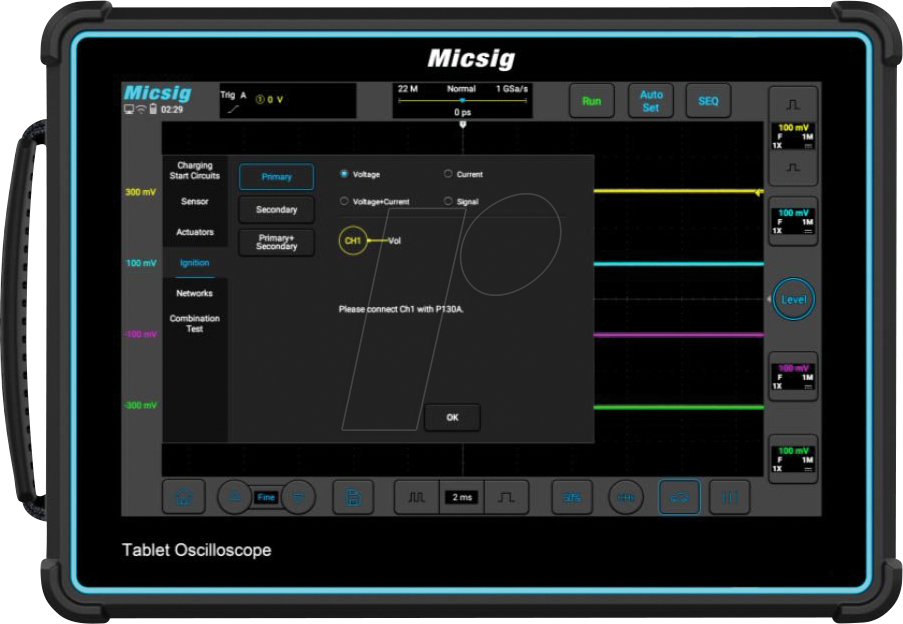 MICSIG ATO3004 - Handheld-Oszilloskop ATO3004, 300 MHz, 4 Kanäle von MICSIG