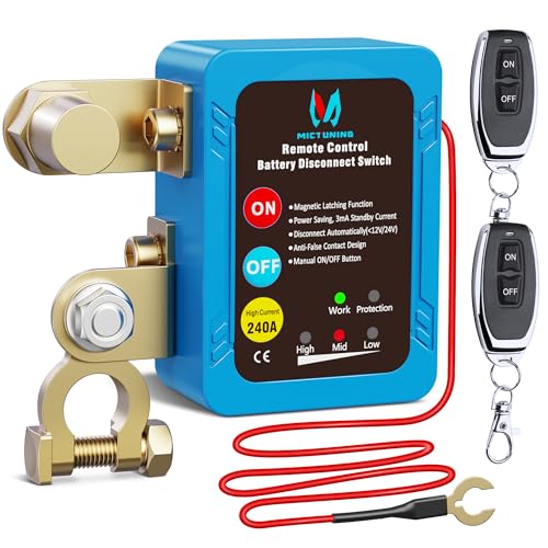 MICTUNING Kill Switch Fernbedienung 12V 240A Batterietrenner Isolator Diebstahlschutz Schalter LED Anzeigen Automatische Abschaltung für RV LKW Camper Boot MICTUNING Kill Switch Fernbedienung 12V 240A Batterietrenner Isolator Diebstahlschutz Schalter LED Anzeigen Automatische Abschaltung für RV LKW Camper Boot von MICTUNING