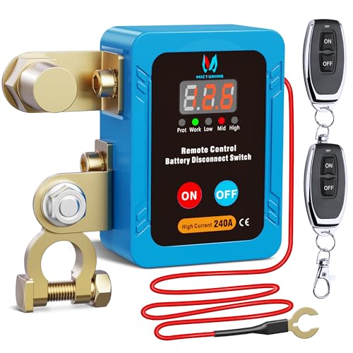 MICTUNING Kill Switch Fernbedienung 12V 240A Batterietrenner Isolator Diebstahlschutz Schalter LED Anzeigen Automatische Abschaltung für RV LKW Camper Boot MICTUNING Kill Switch Fernbedienung 12V 240A Batterietrenner Isolator Diebstahlschutz Schalter LED Anzeigen Automatische Abschaltung für RV LKW Camper Boot von MICTUNING
