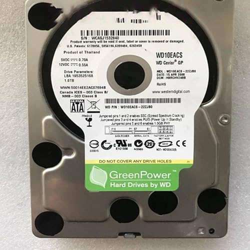 MIDTY 90 % HDD für 1 TB 3,5 Zoll SATA 3 Gb/s 32 MB 7200 U/min für interne HDD für Desktop HDD für WD10EACS MIDTY 90 % HDD für 1 TB 3,5 Zoll SATA 3 Gb/s 32 MB 7200 U/min für interne HDD für Desktop HDD für WD10EACS von MIDTY