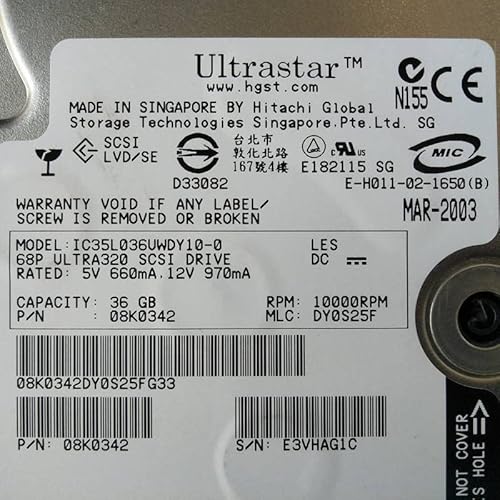 MIDTY 90 % HDD für 36 GB 3,5 Zoll SCSI 2 MB 10000 U/min für interne HDD für Server HDD für IC35L036UWDY10-0 08K0342 MIDTY 90 % HDD für 36 GB 3,5 Zoll SCSI 2 MB 10000 U/min für interne HDD für Server HDD für IC35L036UWDY10-0 08K0342 von MIDTY