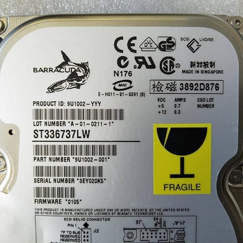 MIDTY 90 % HDD für 36 GB 3,5 Zoll SCSI 4 MB 7200 U/min für interne HDD für Server HDD für ST336737LW von MIDTY