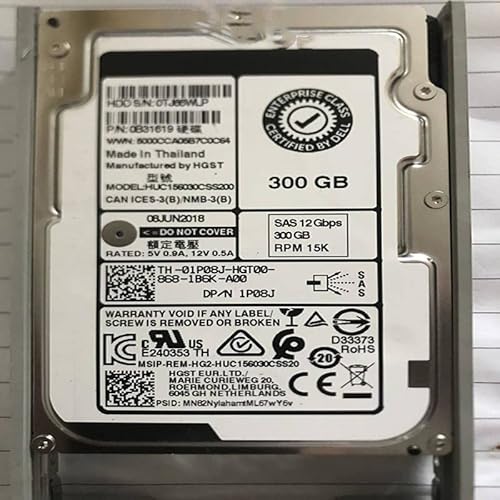 MIDTY 95 % HDD für 300 GB 2,5 Zoll SAS 32 MB 15000 U/min für interne HDD für Server HDD für HUC156030CSS200 1P08J 01P08J von MIDTY