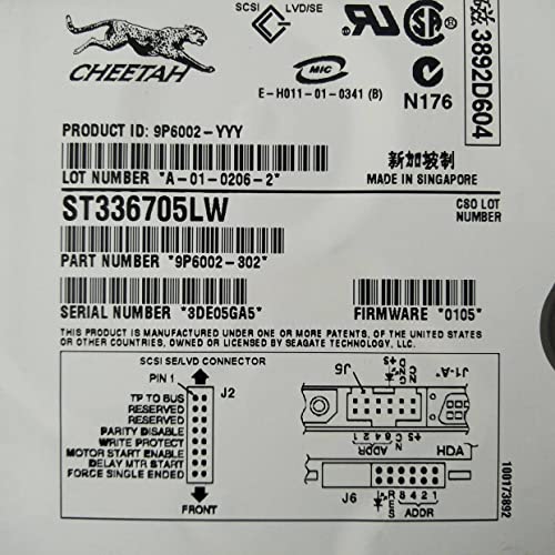 MIDTY 95 % HDD für 36 GB 3,5 Zoll SCSI 4 MB 10000 U/min für interne HDD für Server HDD für ST336705LW MIDTY 95 % HDD für 36 GB 3,5 Zoll SCSI 4 MB 10000 U/min für interne HDD für Server HDD für ST336705LW von MIDTY