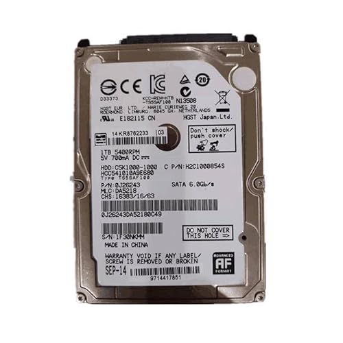 MIDTY Almost HDD für Hgst 1 TB 2,5 Zoll SATA 32 MB 5400 U/min für interne Festplatte für ÜberwachungsHDD für HCC541010A9E680 MIDTY Almost HDD für Hgst 1 TB 2,5 Zoll SATA 32 MB 5400 U/min für interne Festplatte für ÜberwachungsHDD für HCC541010A9E680 von MIDTY