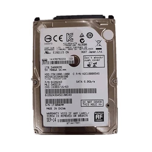 MIDTY Almost HDD für Hgst 1 TB 2,5 Zoll SATA 32 MB 5400 U/min für interne Festplatte für ÜberwachungsHDD für HCC541010A9E680 von MIDTY