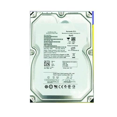 MIDTY Fast HDD für 1 TB 3,5 Zoll SATA 6 Gb/S 32 MB 7200 U/min für interne HDD für Server HDD für G377T 0G377T ST31000340NS MIDTY Fast HDD für 1 TB 3,5 Zoll SATA 6 Gb/S 32 MB 7200 U/min für interne HDD für Server HDD für G377T 0G377T ST31000340NS von MIDTY