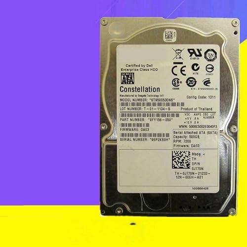MIDTY Fast HDD für 500 GB 2,5 Zoll SATA 32 MB 7200 U/min für interne HDD für Server HDD für 0J770N J770N ST9500530NS MIDTY Fast HDD für 500 GB 2,5 Zoll SATA 32 MB 7200 U/min für interne HDD für Server HDD für 0J770N J770N ST9500530NS von MIDTY