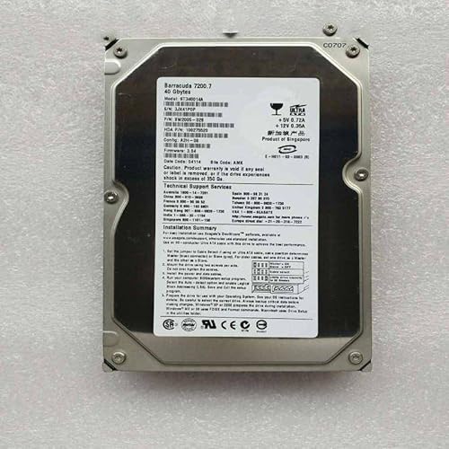 MIDTY HDD für 40 GB 3,5 Zoll IDE 2 MB 7200 U/min für interne HDD für Desktop HDD für ST340014A MIDTY HDD für 40 GB 3,5 Zoll IDE 2 MB 7200 U/min für interne HDD für Desktop HDD für ST340014A von MIDTY