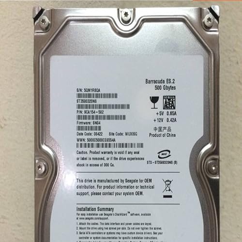 MIDTY HDD für 500 GB 3,5 Zoll SATA 6 Gb/s 32 MB 7200 U/min für interne Festplatte für Enterprise Class HDD für ST3500320NS von MIDTY