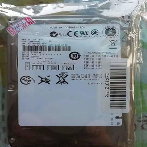 MIDTY HDD für 60 GB 2,5 Zoll IDE 8 MB 5400 U/min für interne HDD für Laptop HDD für MHW2060AC MIDTY HDD für 60 GB 2,5 Zoll IDE 8 MB 5400 U/min für interne HDD für Laptop HDD für MHW2060AC von MIDTY