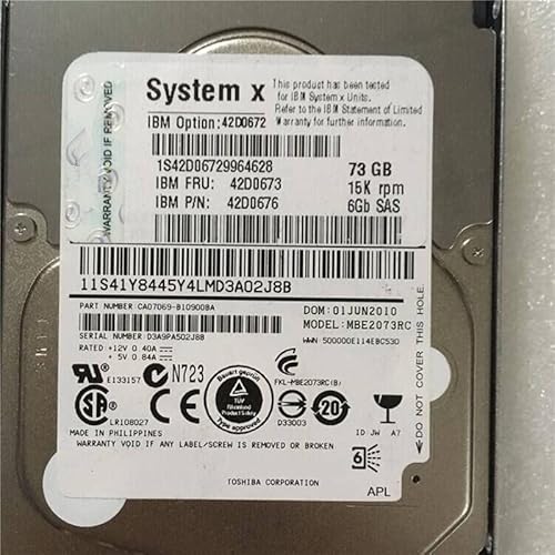 MIDTY HDD für 73 GB 2,5 Zoll SAS 32 MB 15000 U/min für interne HDD für Server HDD für 42D0673 42D0676 42D0672 MIDTY HDD für 73 GB 2,5 Zoll SAS 32 MB 15000 U/min für interne HDD für Server HDD für 42D0673 42D0676 42D0672 von MIDTY