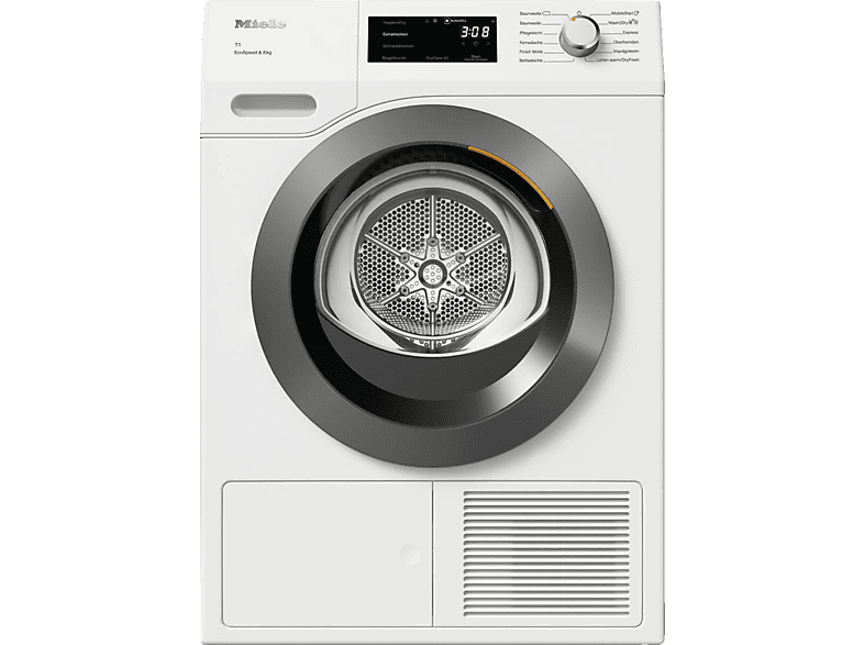 MIELE TCF770WP EcoSpeed&8kg Wärmepumpentrockner T1 Chrome Edition (8 kg, A+++, Lotosweiß) von MIELE