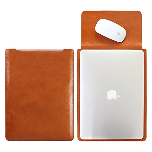 Schutzhülle für MacBook Pro Air mit Mauspad und Sleeve aus Leder braun 11.6 inch von MIFXIN