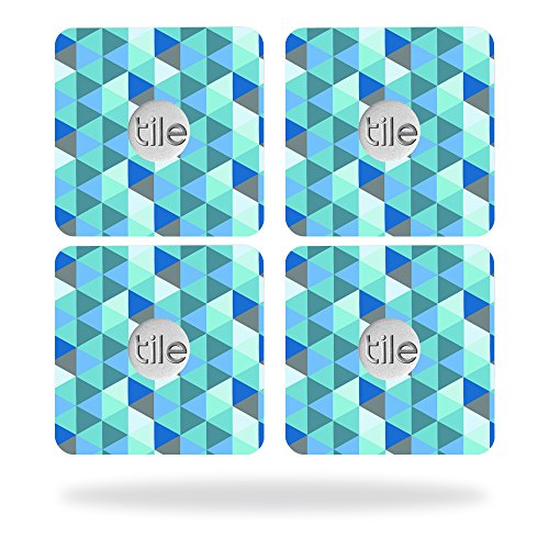 MightySkins Skin kompatibel mit Tile Slim Key Finder (4 Pack) Wrap Cover Sticker Skins Blue Kaleidoskop von MIGHTY SKINS