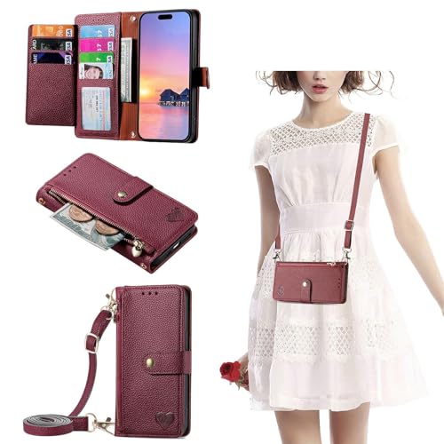 MIGOTODA PU Leder TPU Schutzhülle für OnePlus Nord 3 5G - Modell US-ONPLN35G-G1-N02 (Rot) von MIGOTODA