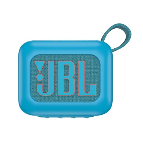 MIGOTODA Silikon-Schutzhülle mit Aufhängeschlaufe für JBL Go 4 tragbaren Lautsprecher – inklusive einer Hülle und einer Aufhängeschlaufe – Modell US-JLG4-N1 (blau) von MIGOTODA