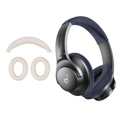 MIGOTODA Silikonhüllen-Set für Soundcore Q20i Hybrid Active Noise Cancelling Kopfhörer - Modell US-SNDCRQ20I-N1 (Beige) von MIGOTODA