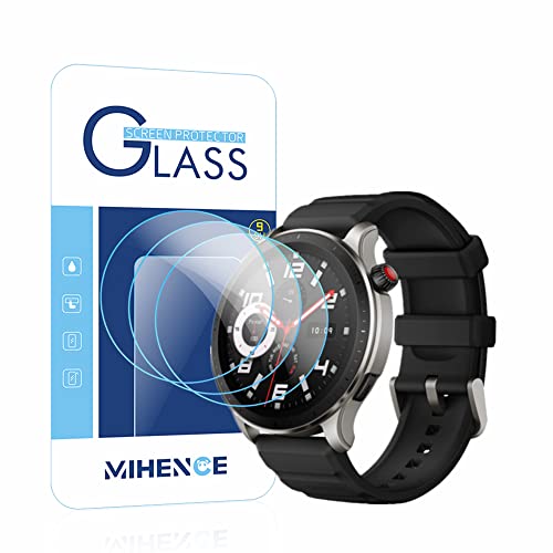 (3 Stück) Mihence kompatibel mit Amazfit GTR 4 Displayschutzfolie, 9H gehärtetes Glas Schutzfolie mit GTR 4 Smartwatch von MIHENCE