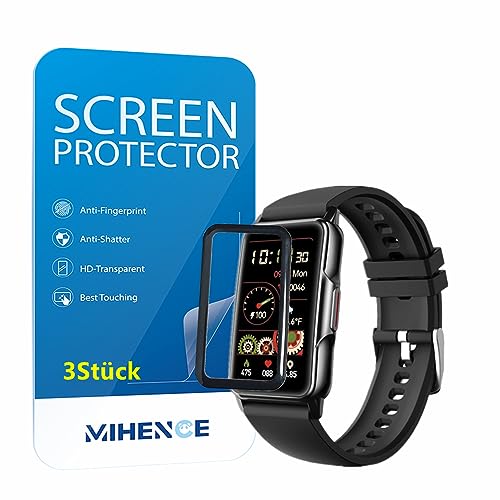 MIHENCE [3 Stück] Kompatibel für H80 Smartwatch Folie, 3D Full Cover TPU HD PAMA Schutzfolie Kompatibel für Kesasohe H80 / Findtime H80 / ECOSOON H80 Smartwatch von MIHENCE