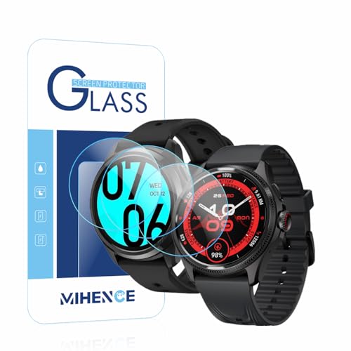 MIHENCE Kompatibel für TicWatch Pro 5 Schutzfolie, 9H Anti-Kratzer Premium Echtes gehärtetes Glas Displayschutzfolie für TicWatch Pro 5 / Pro 3 / TicWatch Pro 3 Ultra GPS Smartwatch (3 Stück) von MIHENCE